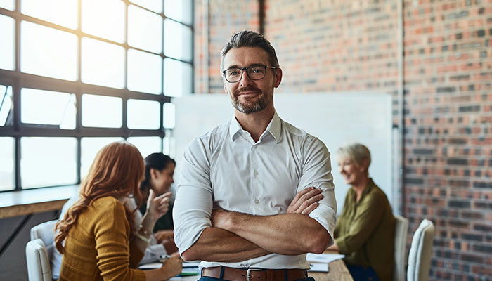 business guy portrait single point of contact